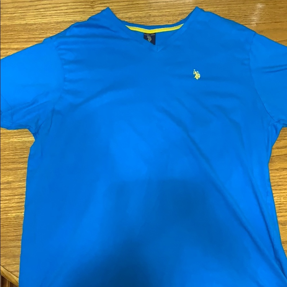 Large Blue US Polo Assn V-neck